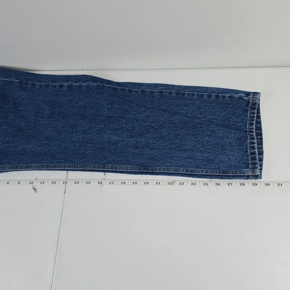 Levis 505 Regular Fit Straight Leg Jeans Mens 36x30 Medium Wash Blue Denim